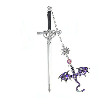 Fourth Wing Sword Shaped Metal Bookmark