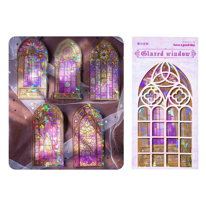 Gothic Stained Glass Window PET Stickers
