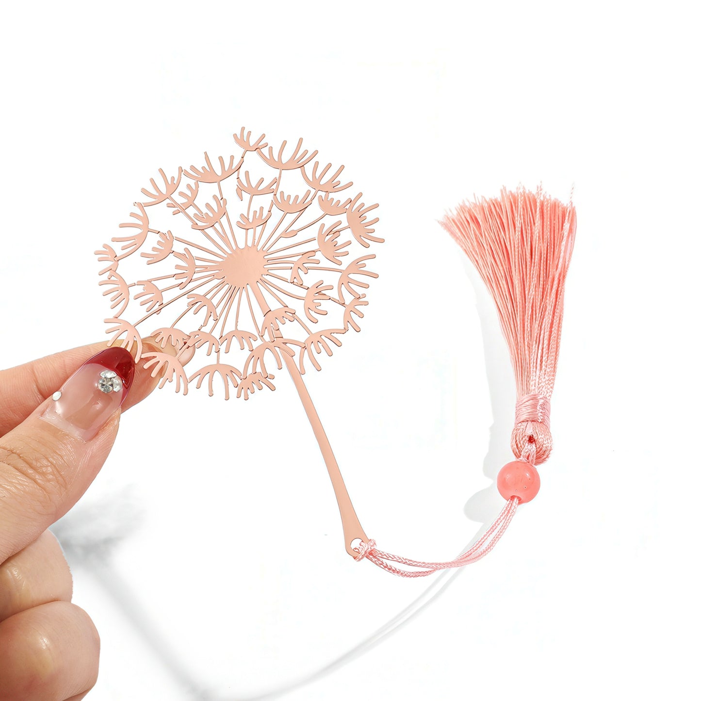 Rose Gold Flower Shaped Metal Bookmark