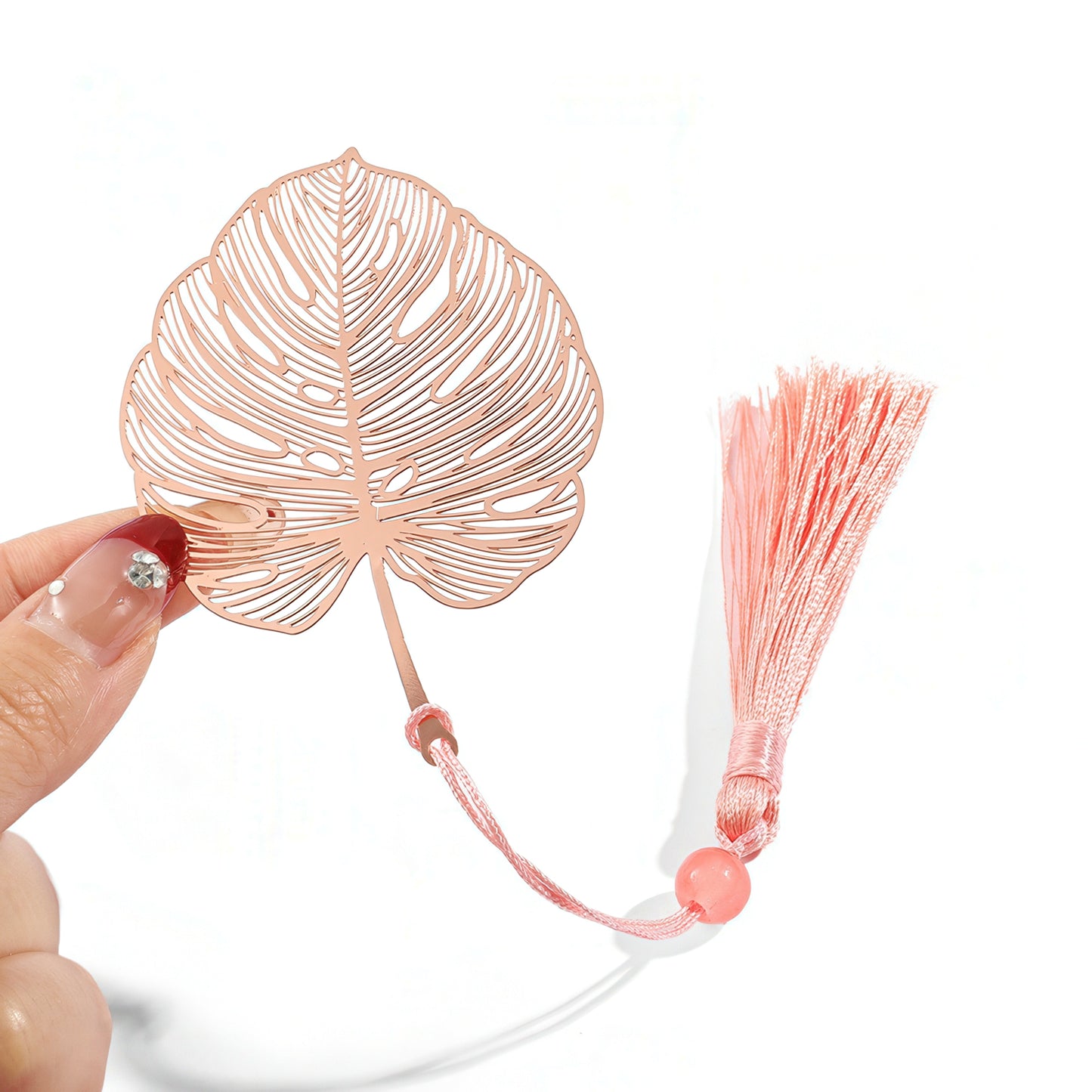 Rose Gold Flower Shaped Metal Bookmark