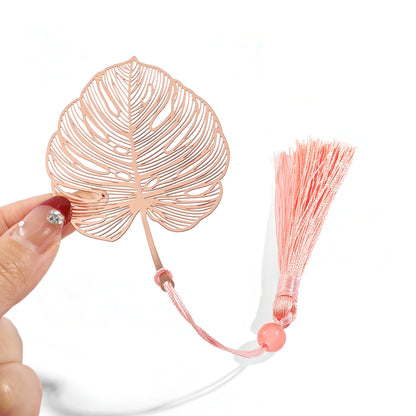Rose Gold Flower Shaped Metal Bookmark