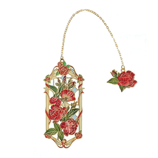 Baroque Roses Design Metal Bookmark