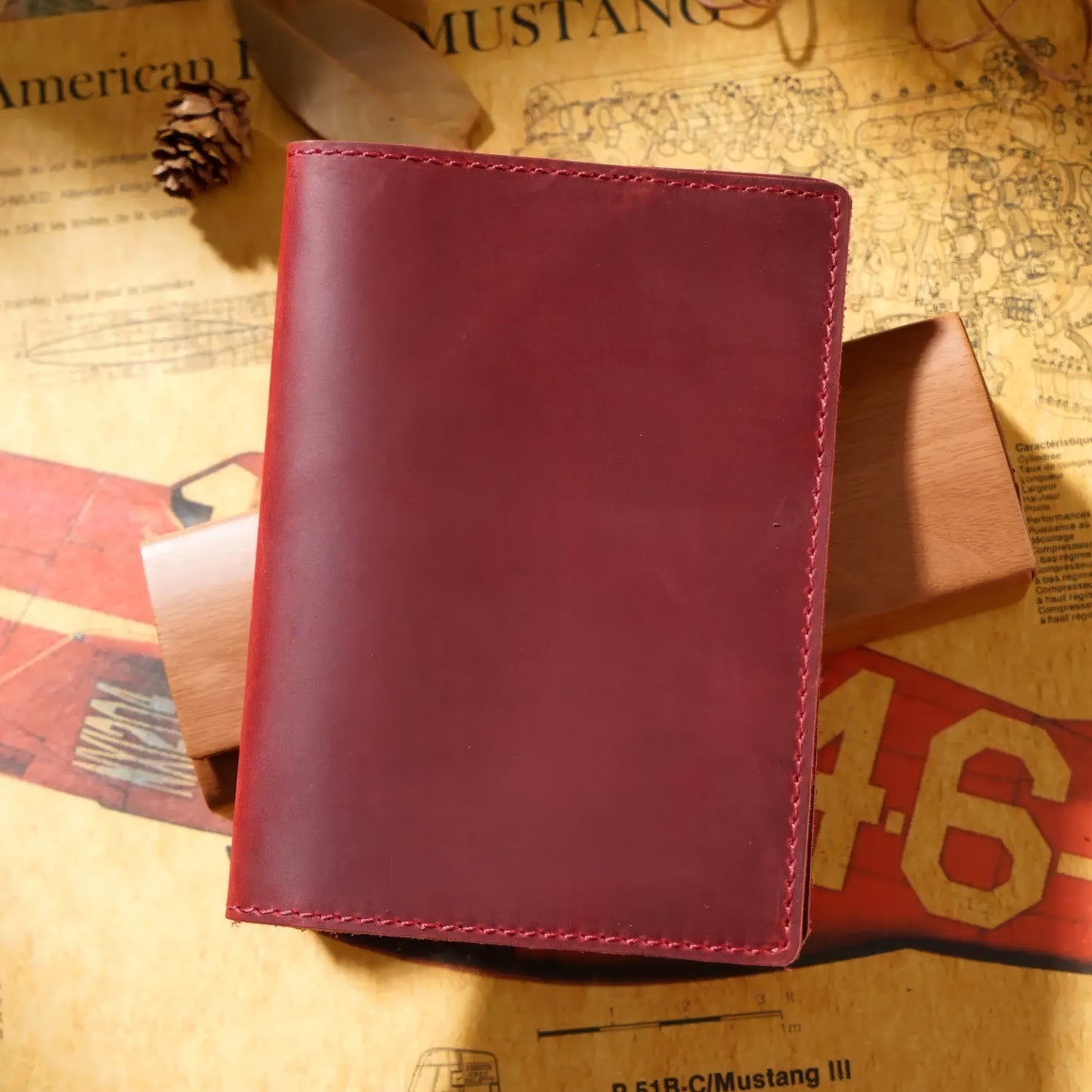 Dyed Cowhide Multifunctional Passport Holder