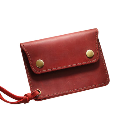 Dyed Cowhide Multifunctional Zipper Wallet