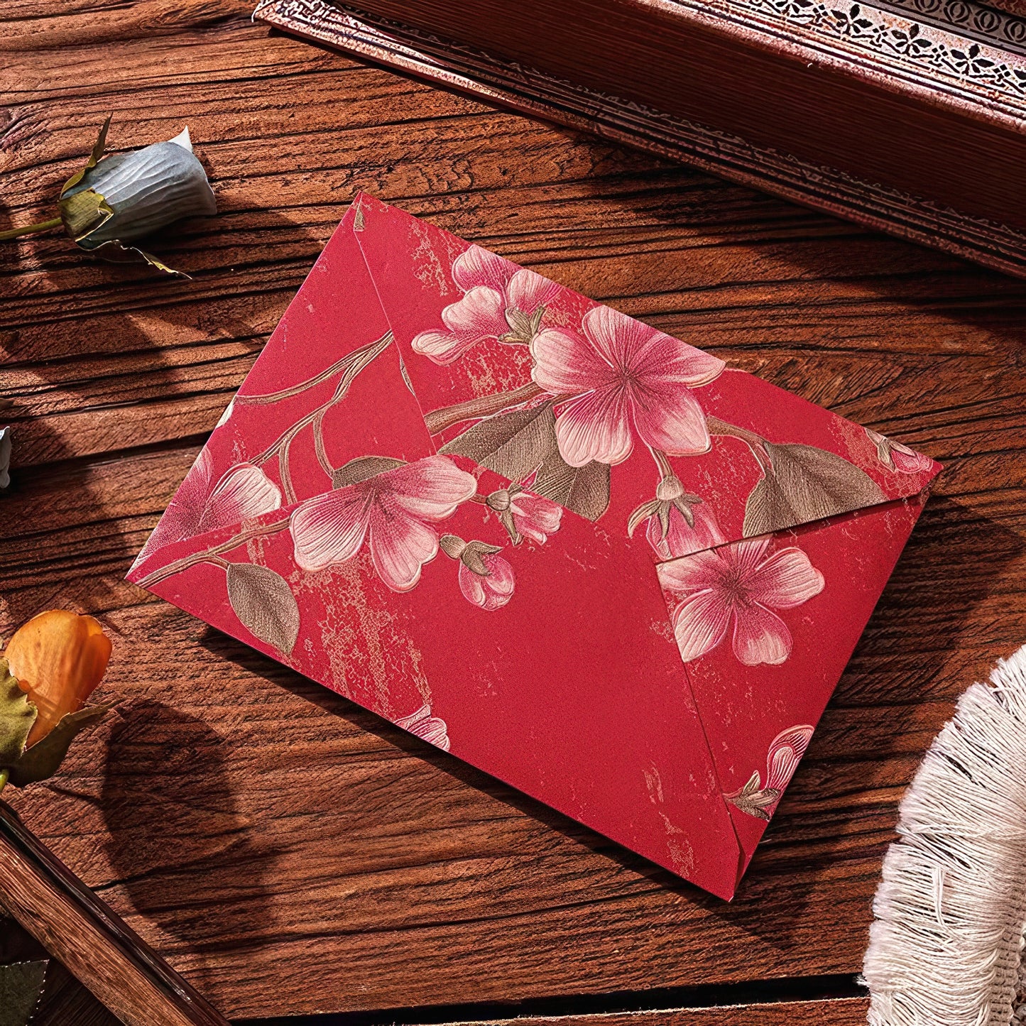 Elegant Floral Brocade Style Envelopes