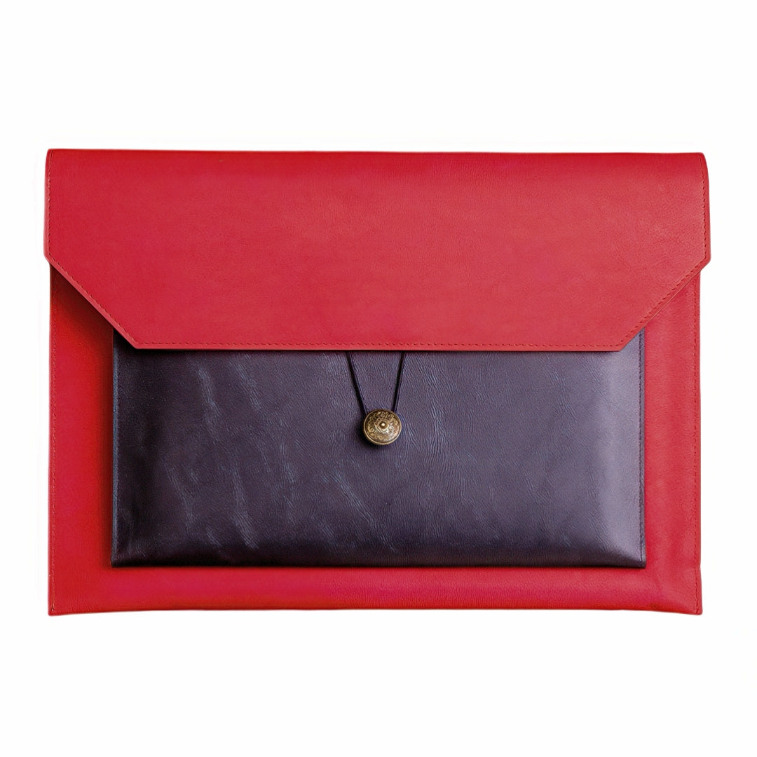 Retro Faux Leather Multi Compartment Document Bag