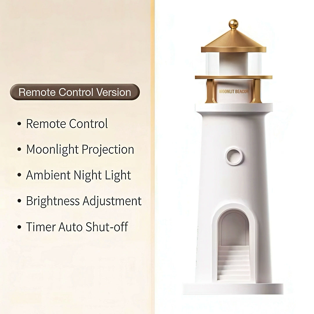 Lighthouse Rechargeable Nightlight with Moon Projector