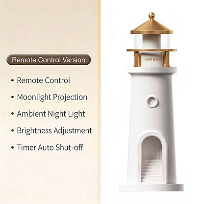 Lighthouse Rechargeable Nightlight with Moon Projector