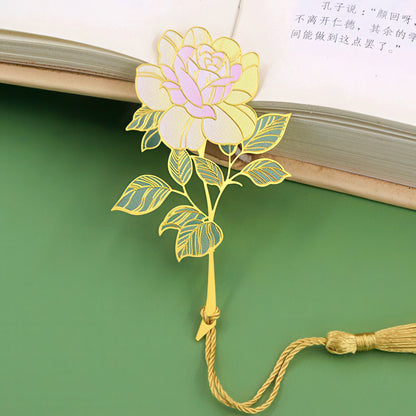 Aesthetic Flower Metal Bookmark