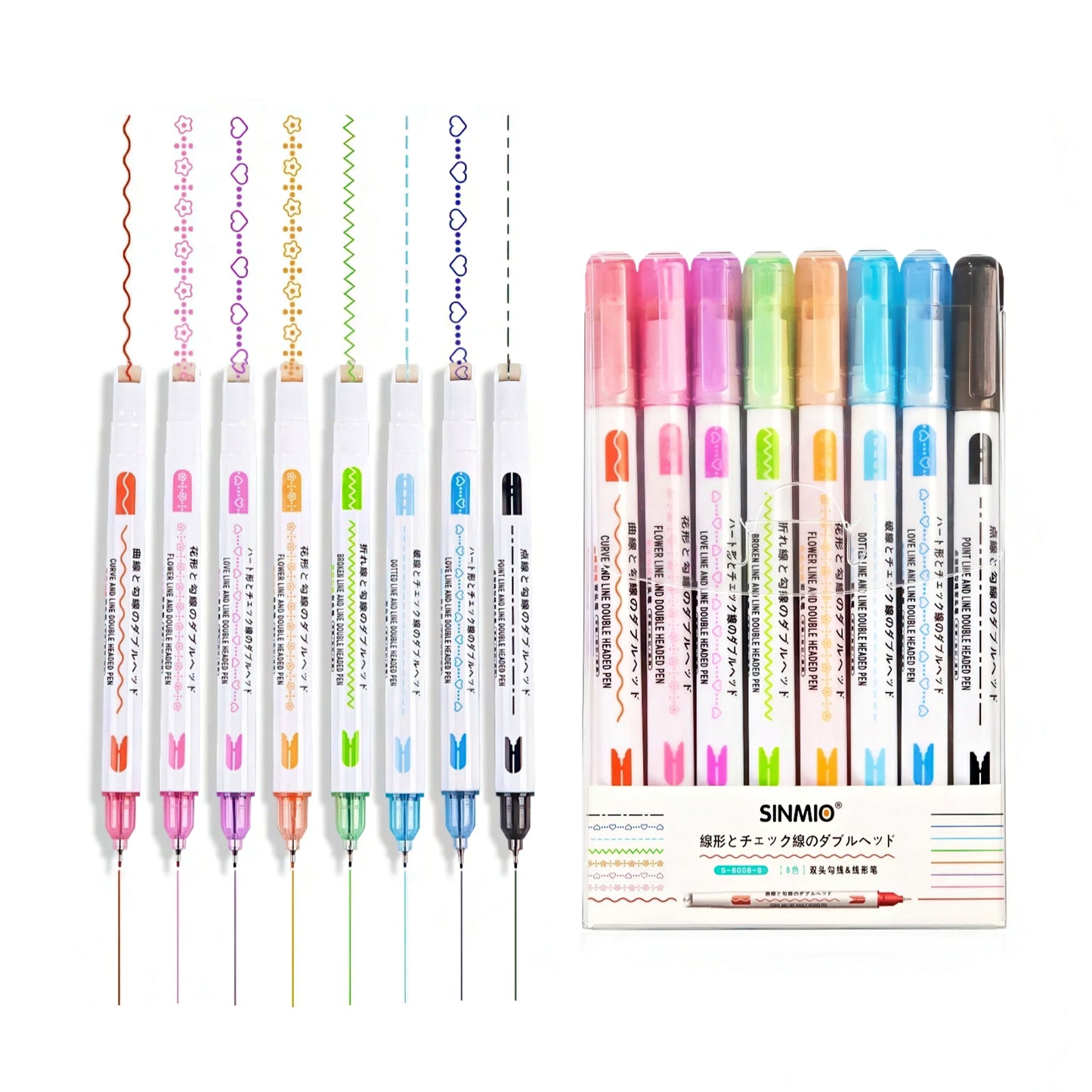 Dual-tip Curve Highlighter Pen Set