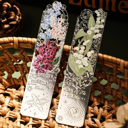 Retro Hollow Metal Bookmark Romantic Flower Series Reading Book Clip Reading Enthusiast Gift New Year 2025