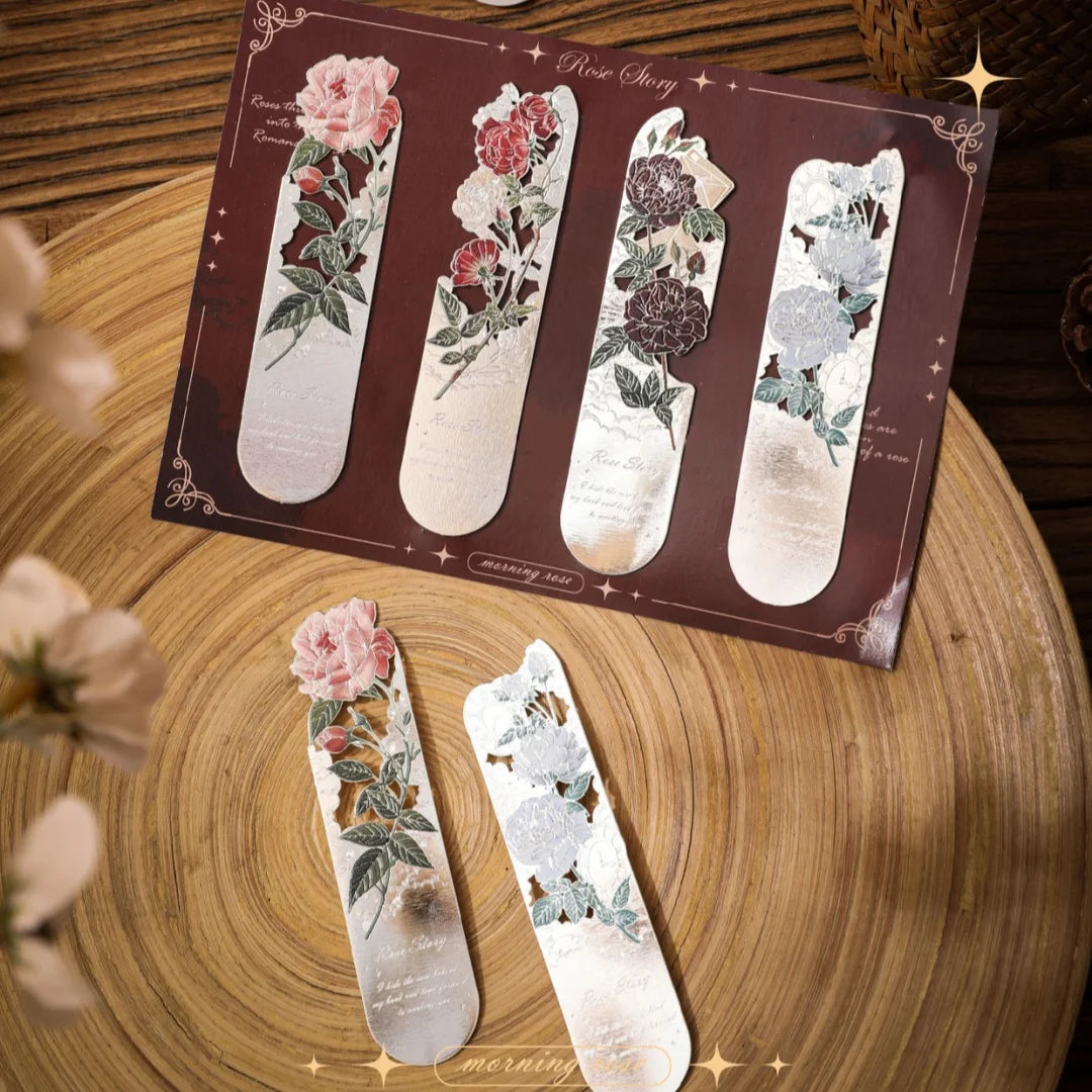 Retro Hollow Metal Bookmark Romantic Flower Series Reading Book Clip Reading Enthusiast Gift New Year 2025