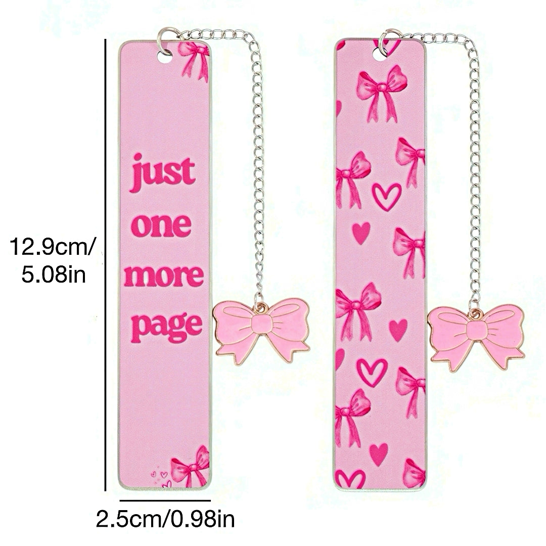 Cute Ribbon Themed Stainless Steel Bookmark