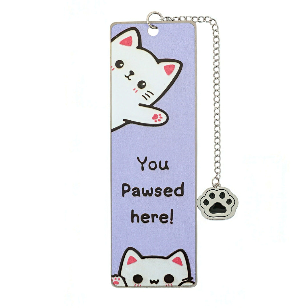 Cute Kitten Stainless Steel Bookmark