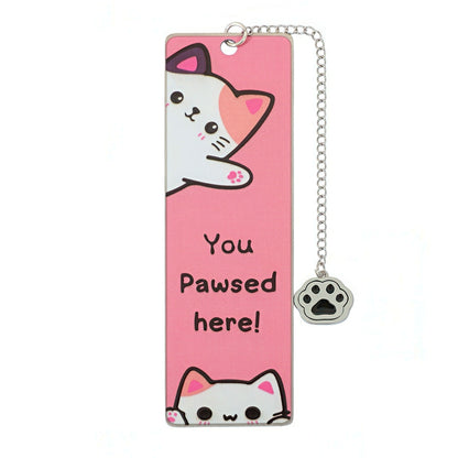 Cute Kitten Stainless Steel Bookmark
