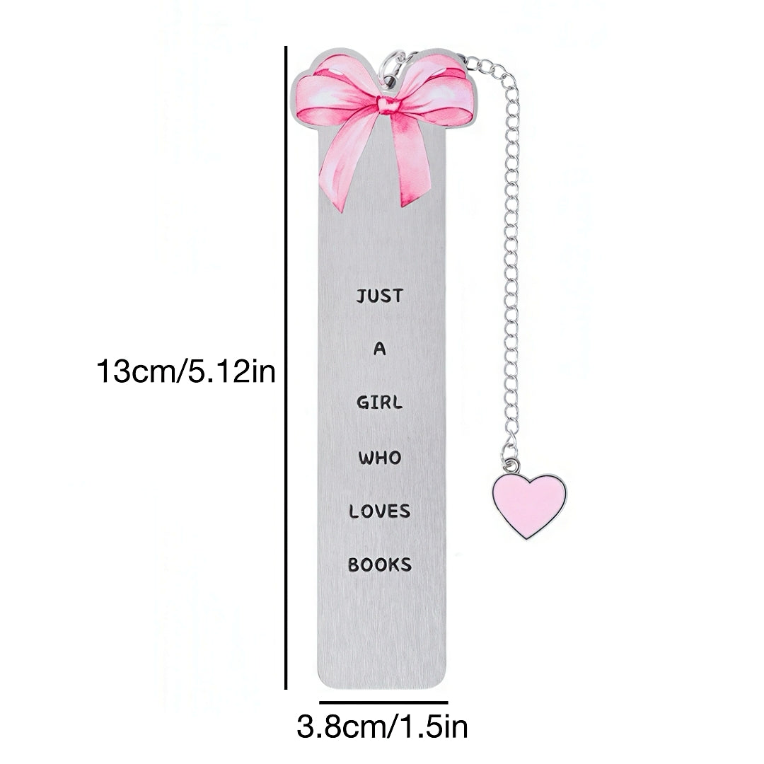 Cute Girly Stainless Steel Bookmark