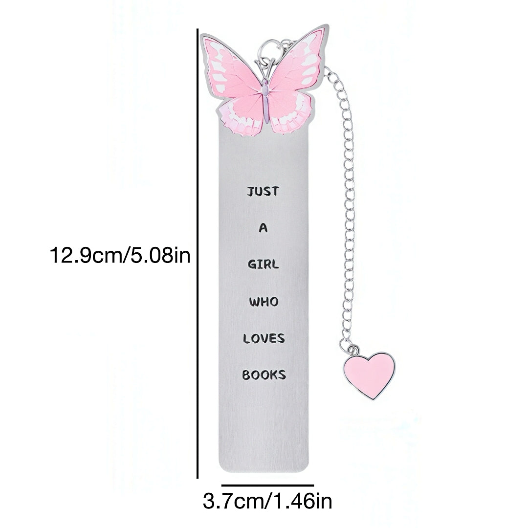Cute Girly Stainless Steel Bookmark