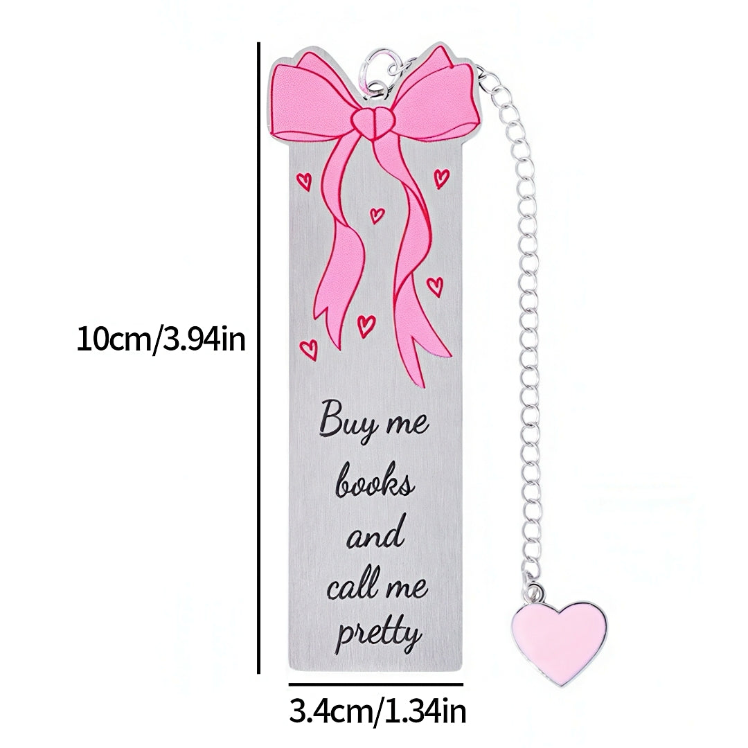 Cute Girly Stainless Steel Bookmark