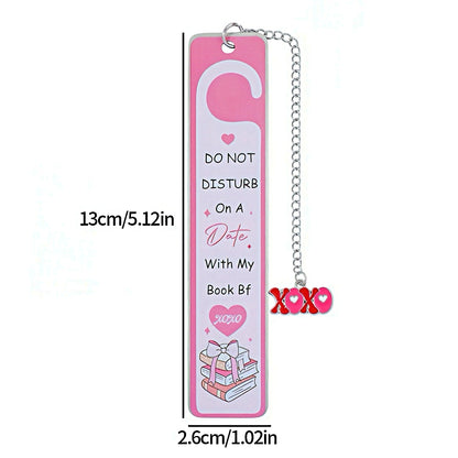 Cute Stainless Steel Bookmark with Do Not Disturb Sign Design