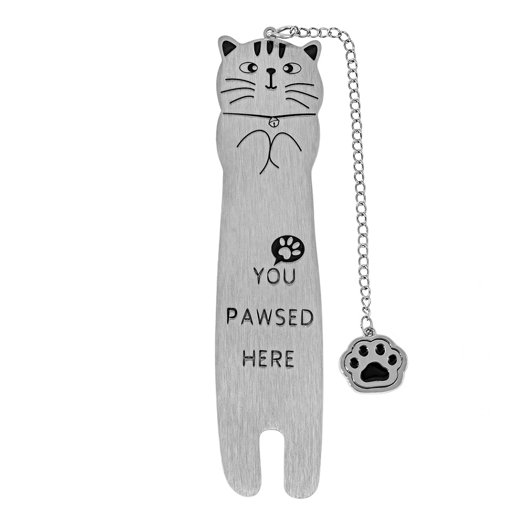 Cute Kitten Stainless Steel Bookmark