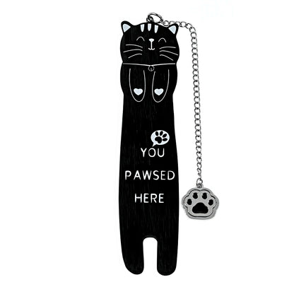 Cute Kitten Stainless Steel Bookmark