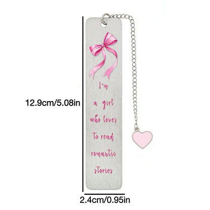 Cute Girly Stainless Steel Bookmark