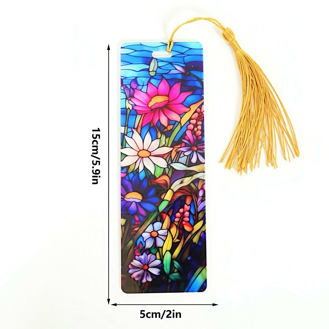Acrylic Bookmark with Stained Glass Design