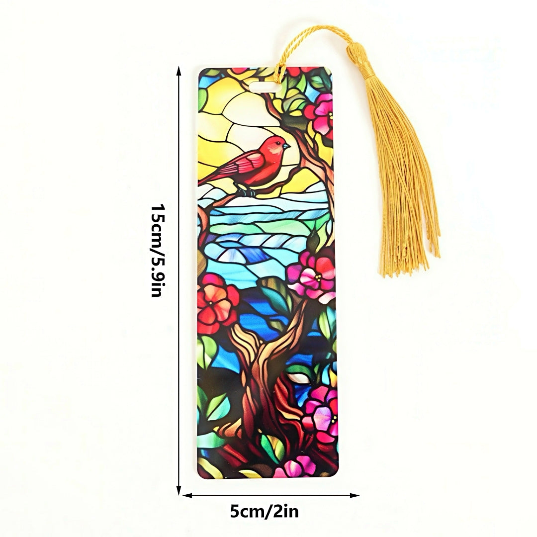 Acrylic Bookmark with Stained Glass Design