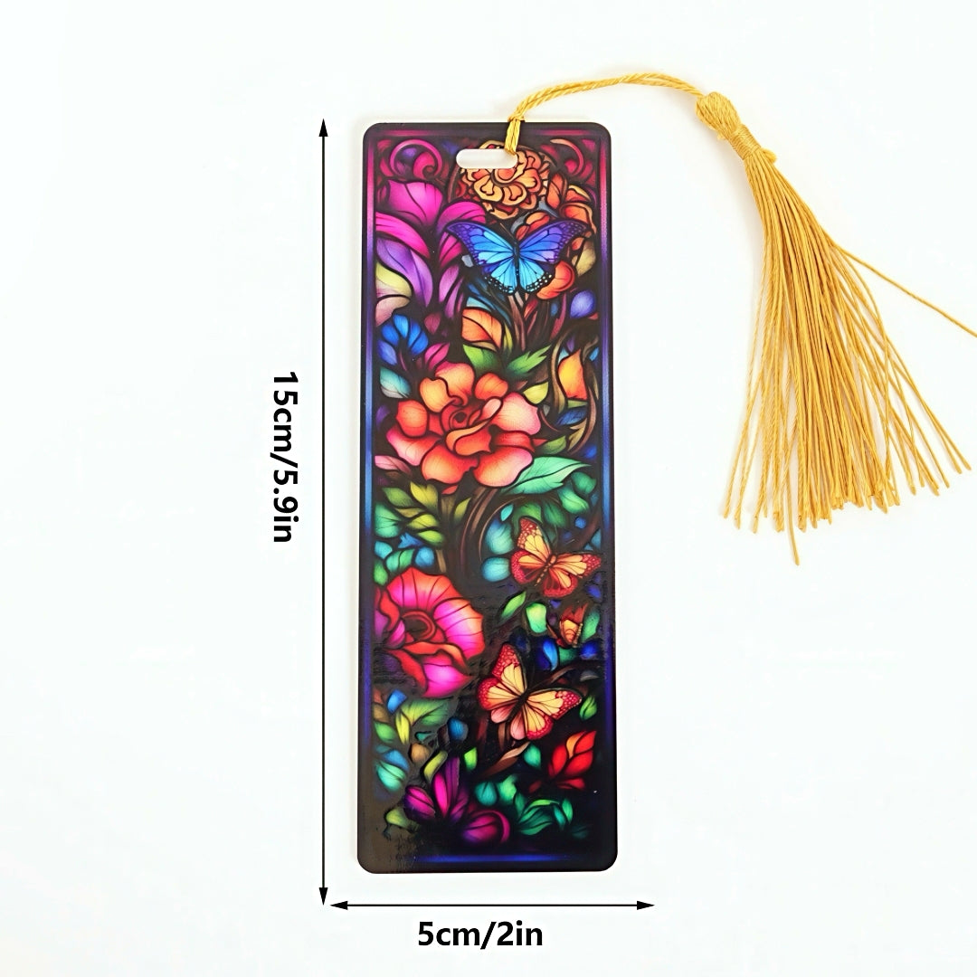Acrylic Bookmark with Stained Glass Design
