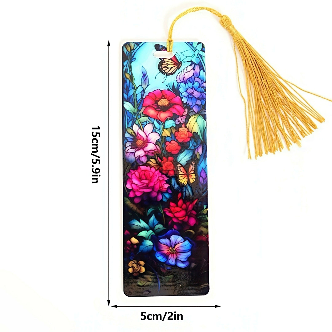 Acrylic Bookmark with Stained Glass Design