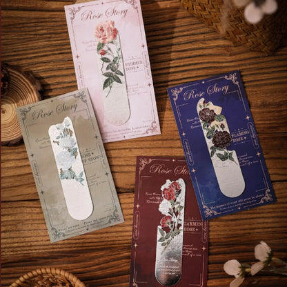 Retro Hollow Metal Bookmark Romantic Flower Series Reading Book Clip Reading Enthusiast Gift New Year 2025