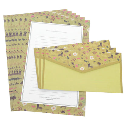 Retro Floral Theme Envelope Set