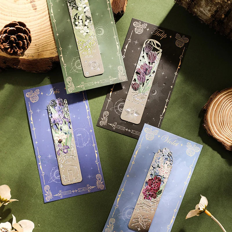 Retro Hollow Metal Bookmark Romantic Flower Series Reading Book Clip Reading Enthusiast Gift New Year 2025