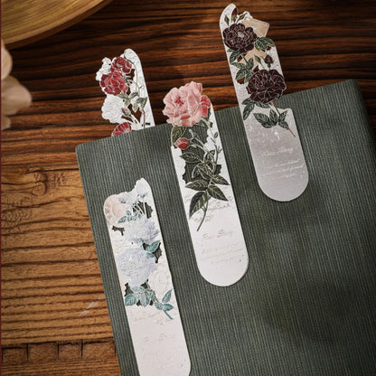 Retro Hollow Metal Bookmark Romantic Flower Series Reading Book Clip Reading Enthusiast Gift New Year 2025