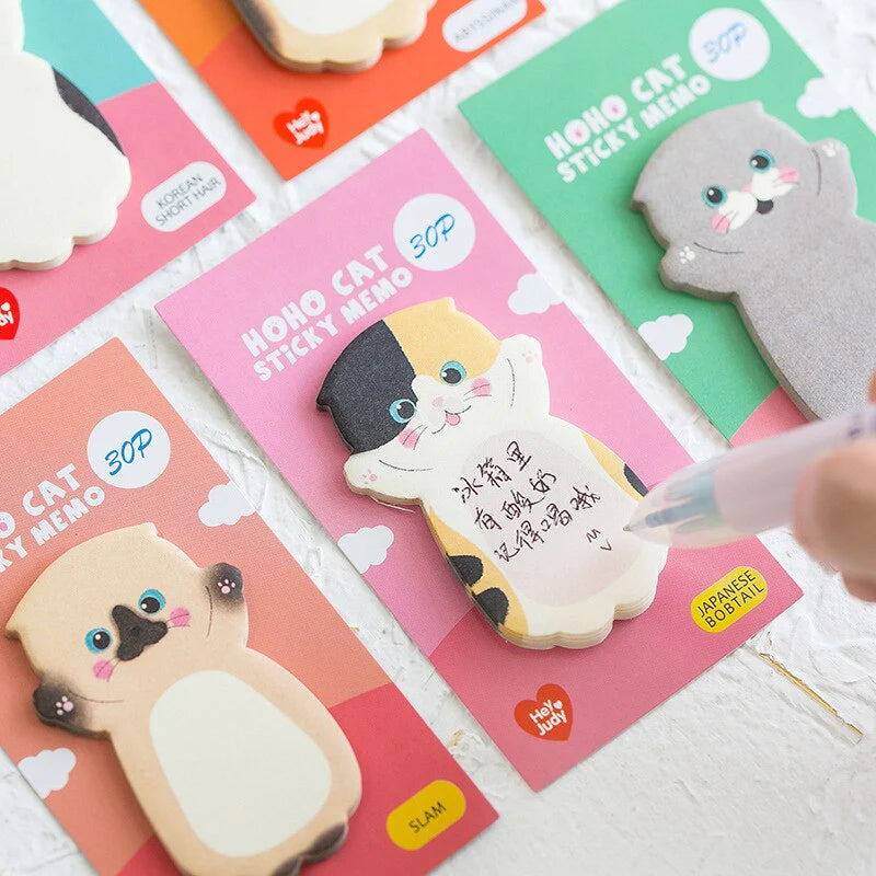 Cute Standing Cat Sticky Notes