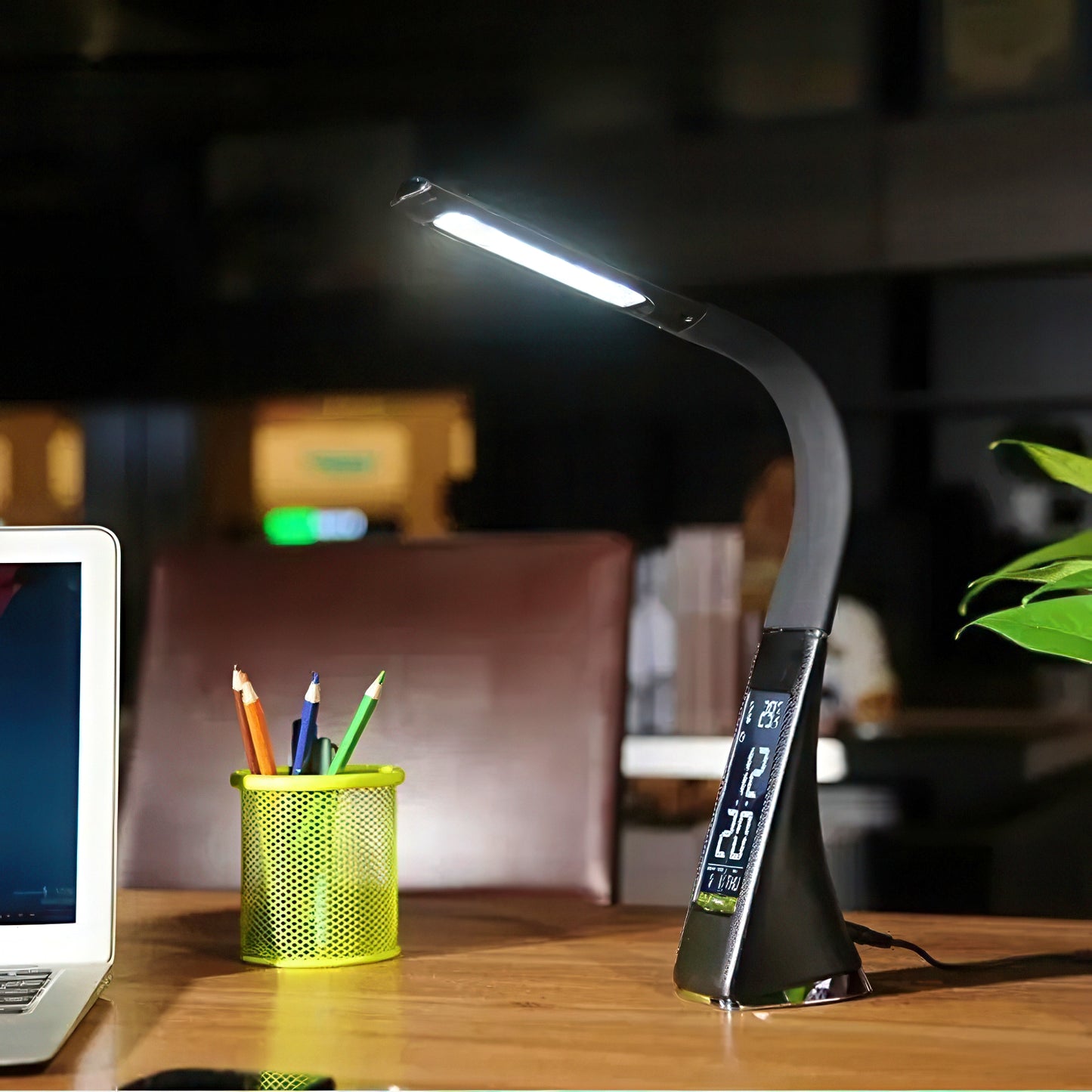 Eye Protection Desk Lamp with Digital Clock and Calendar