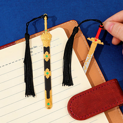 Wuxia Sword Shaped Metal Bookmark