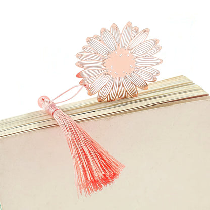Rose Gold Flower Shaped Metal Bookmark