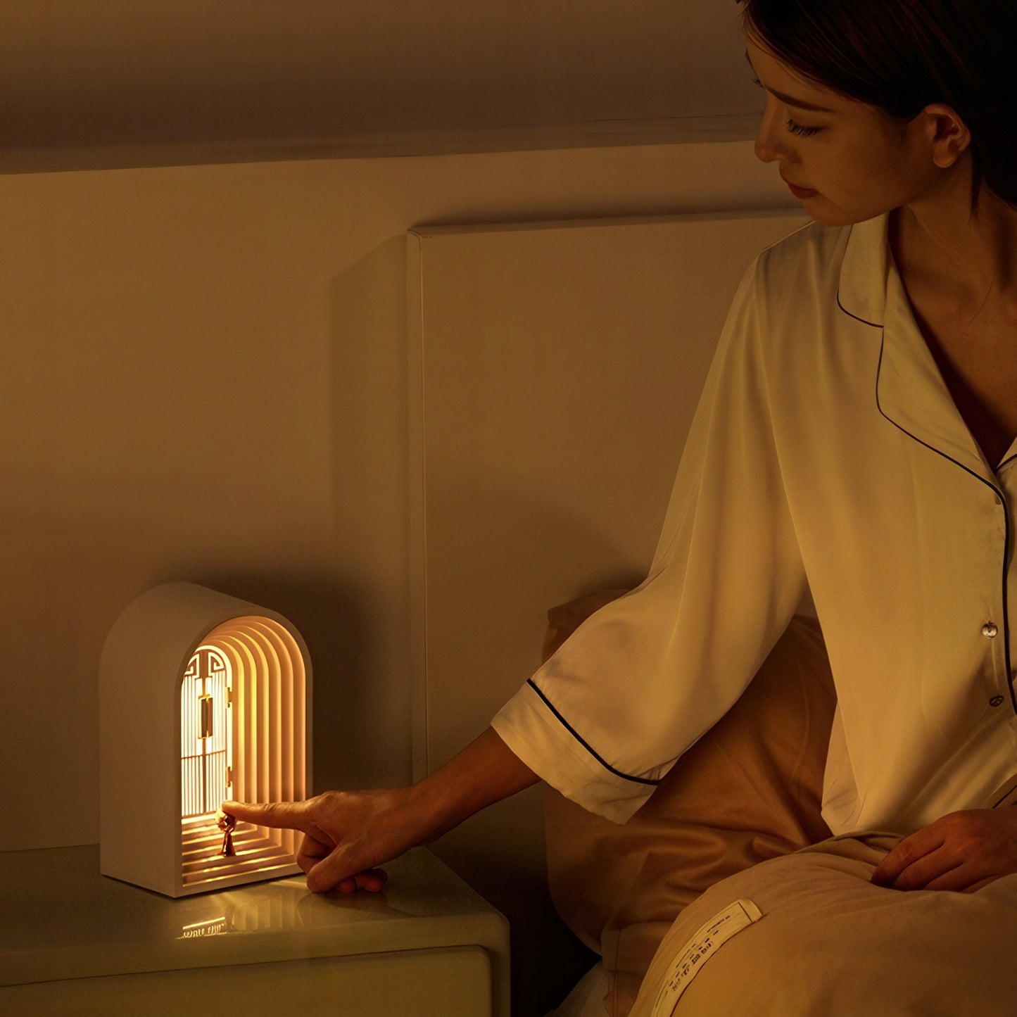 Rechargeable Nordic Style Nightlight with Bluetooth Speaker