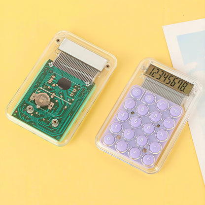Colorful Pocket Calculator with Transparent Case