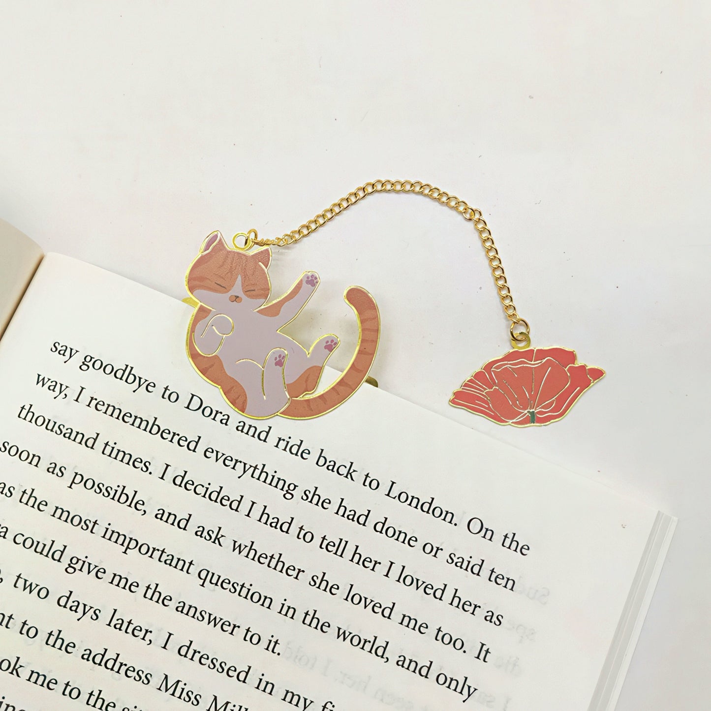 Cute Cat Metal Bookmark