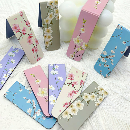 Flower Themed Magnetic Bookmark Set