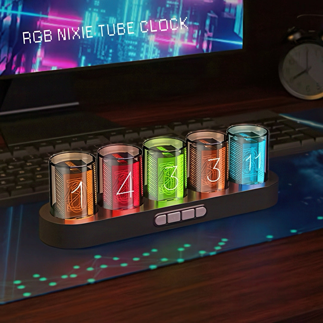 Nixie Tube Clock with RGB LED Glow