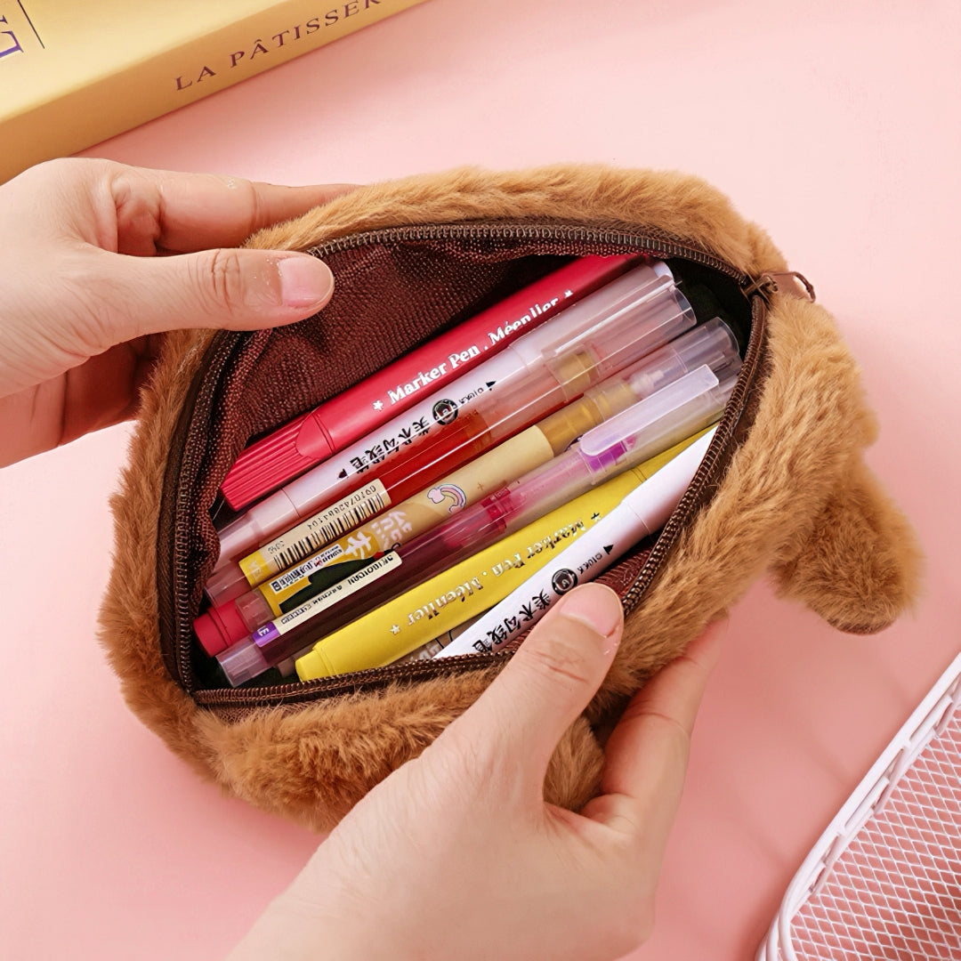 Cute Animal Plush Pencil Case