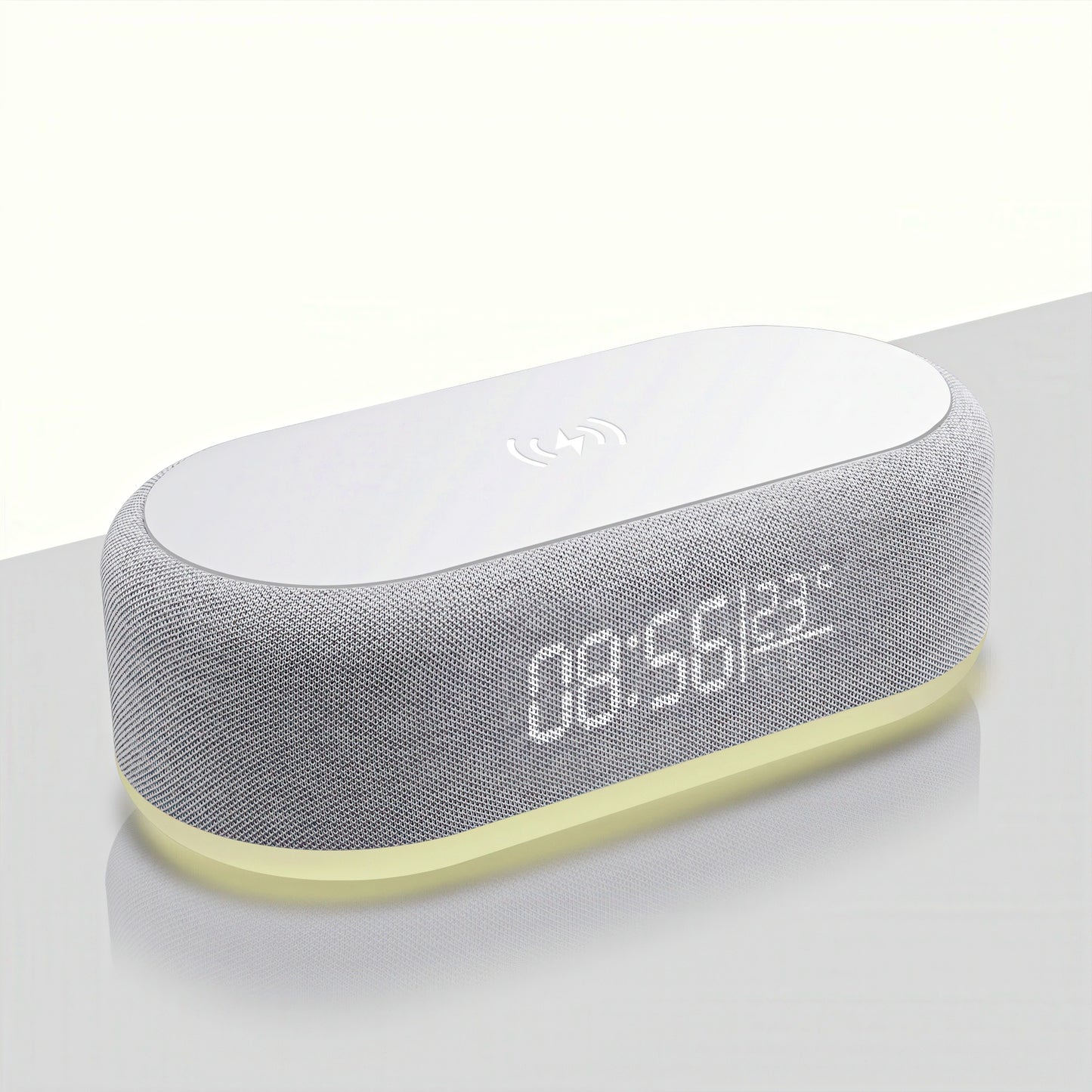 Alarm Clock with Wireless Charging and Nightlight