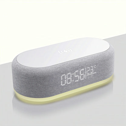 Alarm Clock with Wireless Charging and Nightlight