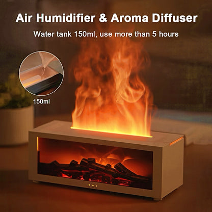 3D Fireplace Humidifier with Ambient Lighting