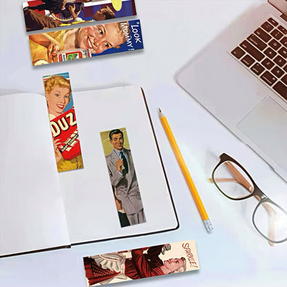 Retro American Poster Paper Bookmark Set