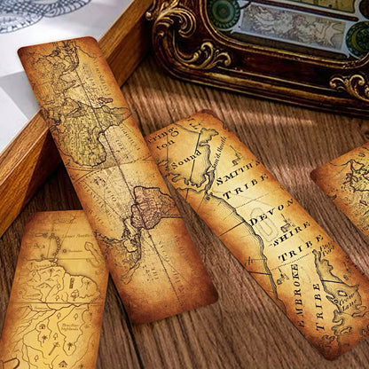 Vintage Treasure Map Paper Bookmark Set