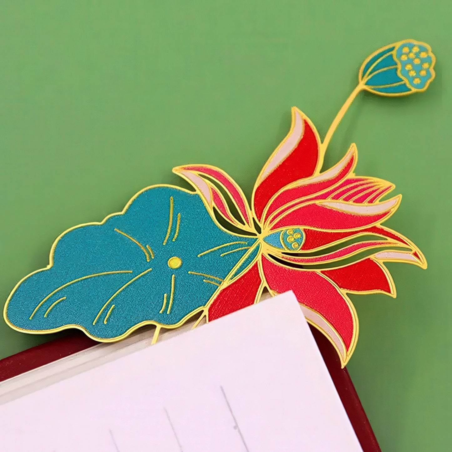 Aesthetic Flower Metal Bookmark